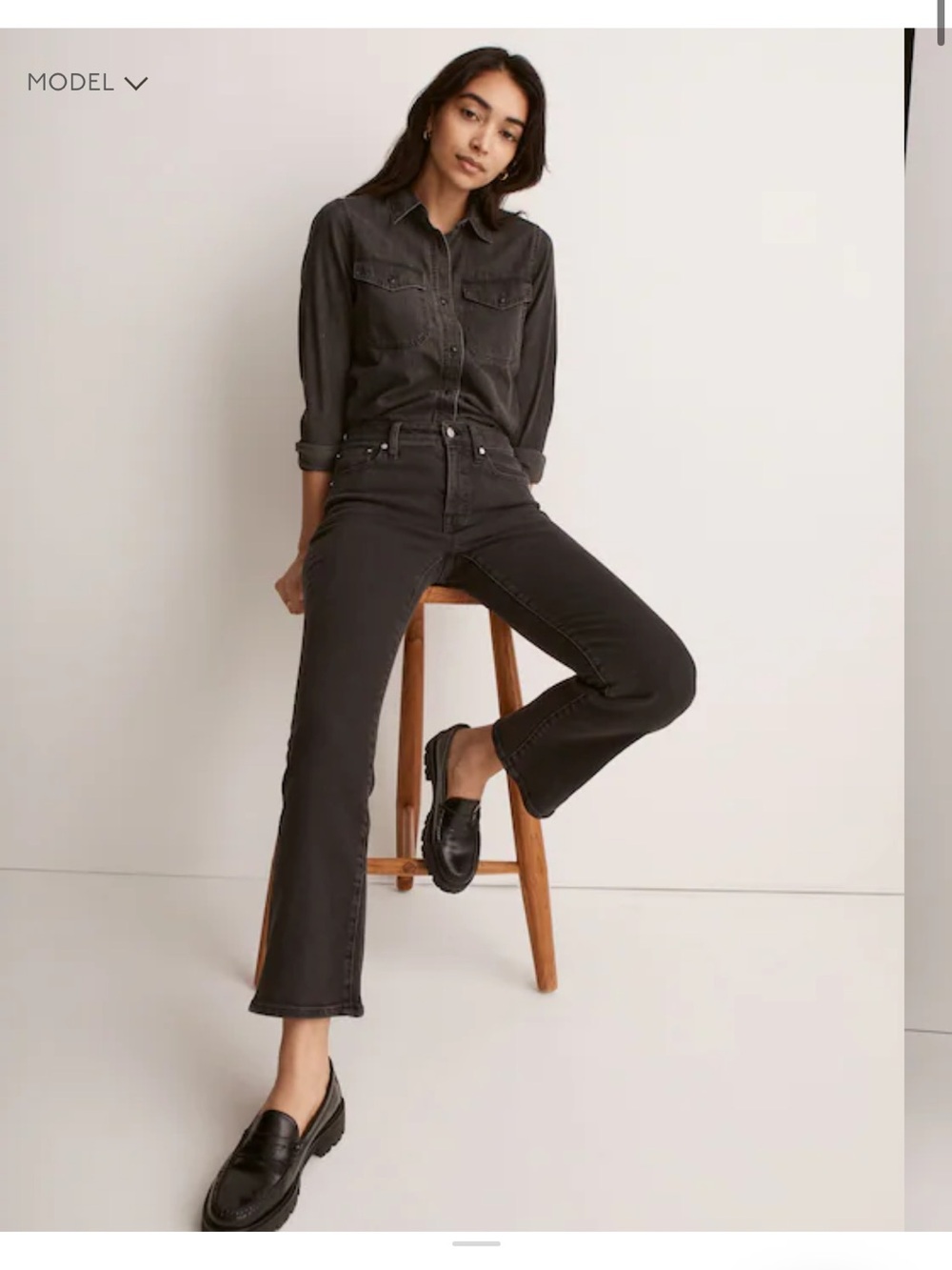 Madewell mid rise kick out jeans
